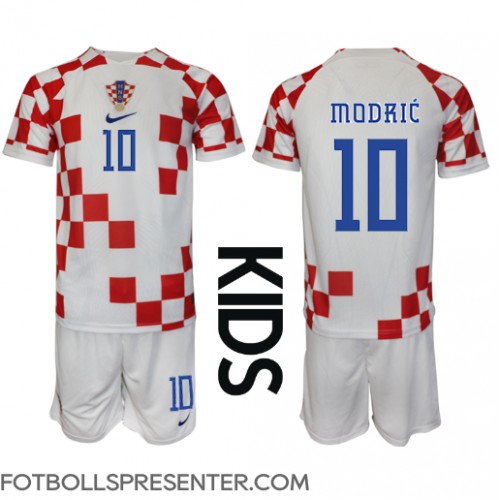 Kroatien Luka Modric #10 Hemmatröja Barn VM 2022 Kortärmad (+ korta byxor)